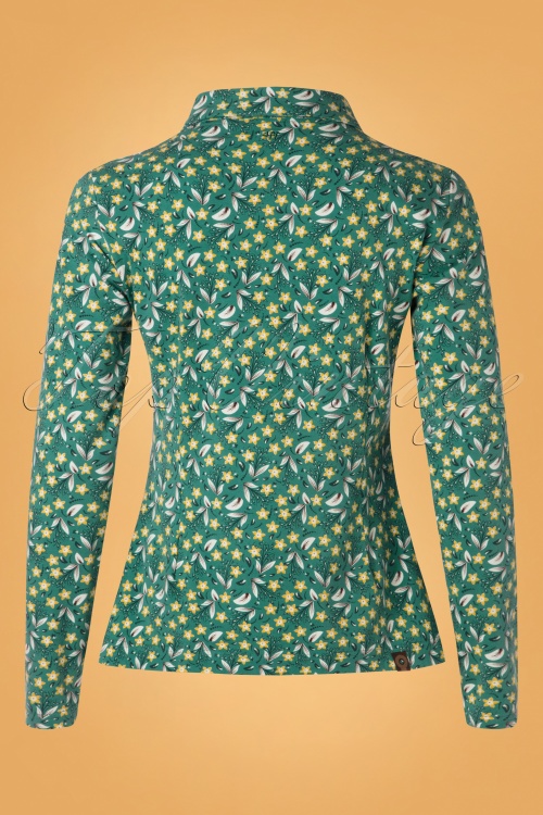 4FunkyFlavours - 60s Food For Thot Blouse in Green 3