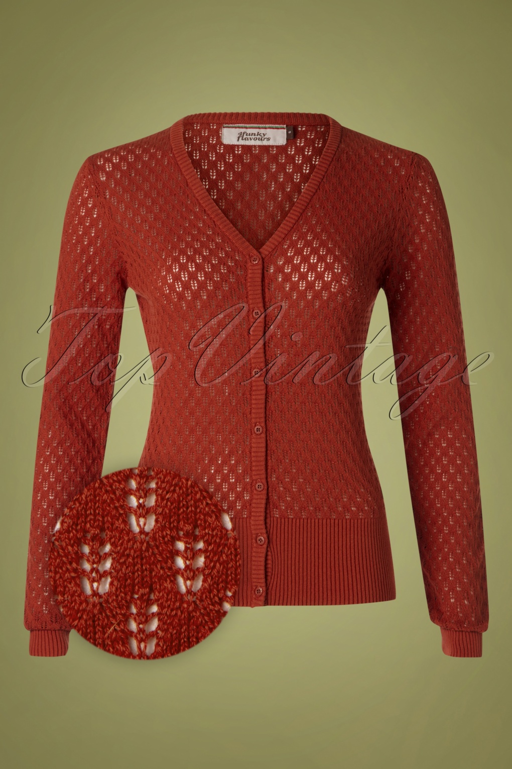 orange baby cardigan