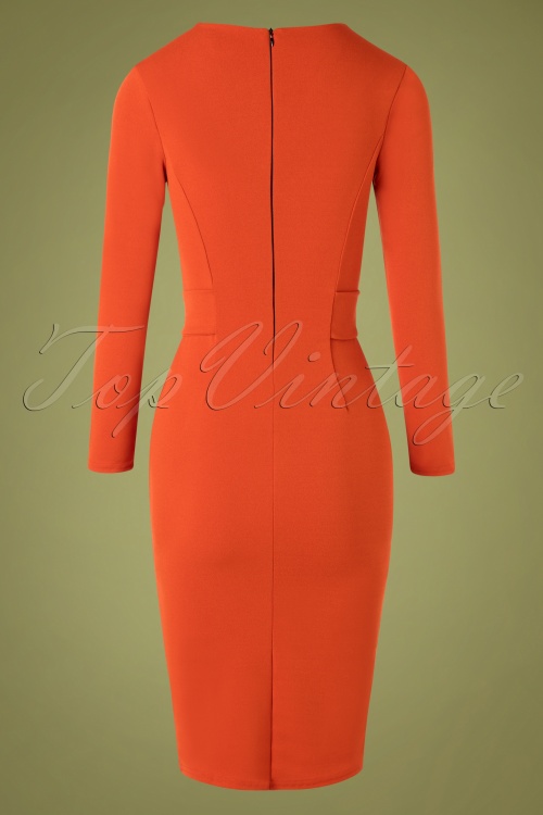 Vintage Chic for Topvintage - 50s Chrissie Pencil Dress in Cinnamon 3