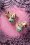 Topvintage Boutique Collection - Like a Bird Stud Earrings Années 50 en Vert et Doré 4