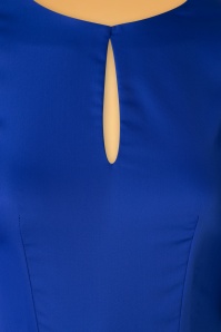 Paper Dolls - 70s Cape Sleeve Low Back Jumpsuit in Cobalt Blue 3