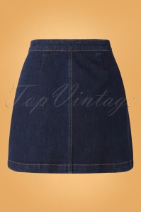 King Louie - 60s Sailor Denim Skirt in Ink Blue 3