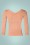 King Louie - 50s Double V Neck Top in Salmon Pink 3