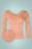 King Louie - 50s Double V Neck Top in Salmon Pink 2