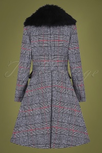 Bunny - 50s Pascale Check Coat in Black and White 5