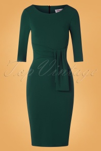 Vintage Chic for Topvintage - 50s Victoria Pencil Dress in Forest Green 2