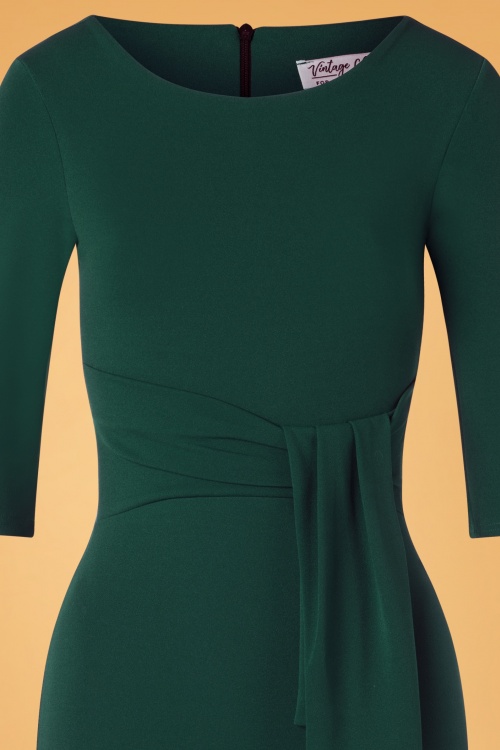 Vintage Chic for Topvintage - 50s Victoria Pencil Dress in Forest Green 3