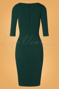 Vintage Chic for Topvintage - 50s Victoria Pencil Dress in Forest Green 4