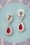 Collectif Clothing - 50s Yvonne Drop Earrings in Ruby Red 3