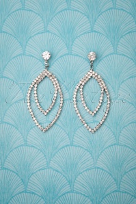 Collectif Clothing - 50s Mae Earrings in Silver