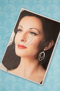 Collectif Clothing - 50s Mae Earrings in Silver 2