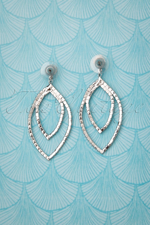 Collectif Clothing - 50s Mae Earrings in Silver 3