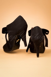 Lulu Hun - 50s Ellen High Heel Shoe Booties in Black 5