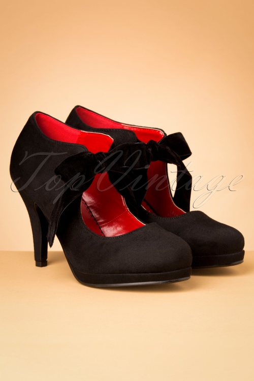 Lulu Hun - 50s Ellen High Heel Shoe Booties in Black 4