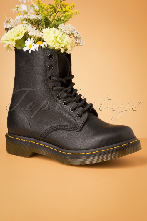 Dr. Martens - 1460 Virginia Ankle Boots in Black 3