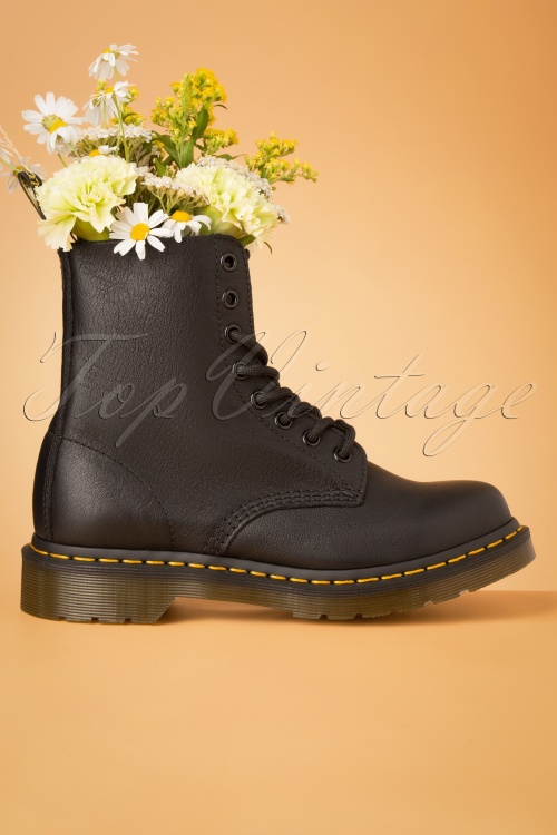 Dr. Martens - 1460 Virginia Ankle Boots en Noir