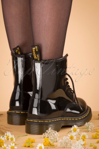 Dr. Martens - 1460 Lamper Patent Ankle Boots in Black 5
