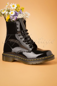 Dr. Martens - 1460 Lamper Patent Ankle Boots en Noir