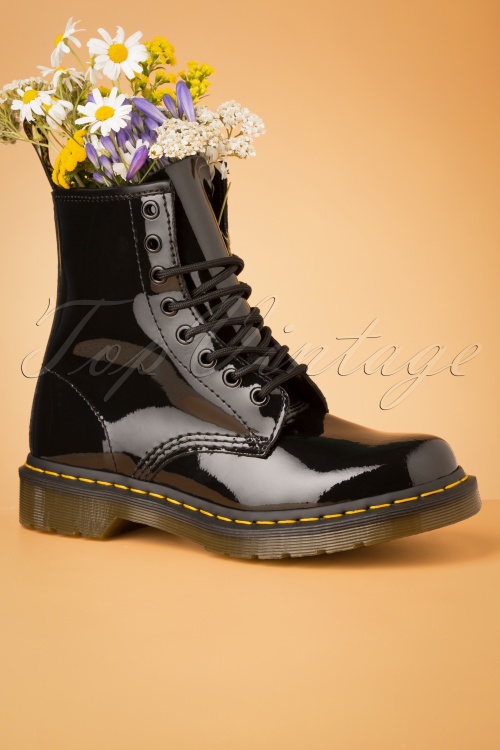 Dr. Martens - 1460 Lamper Patent Ankle Boots en Noir