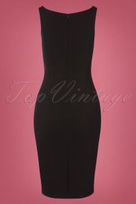 Vintage Chic for Topvintage - 50s Carina Classic Pencil Dress in Black 3