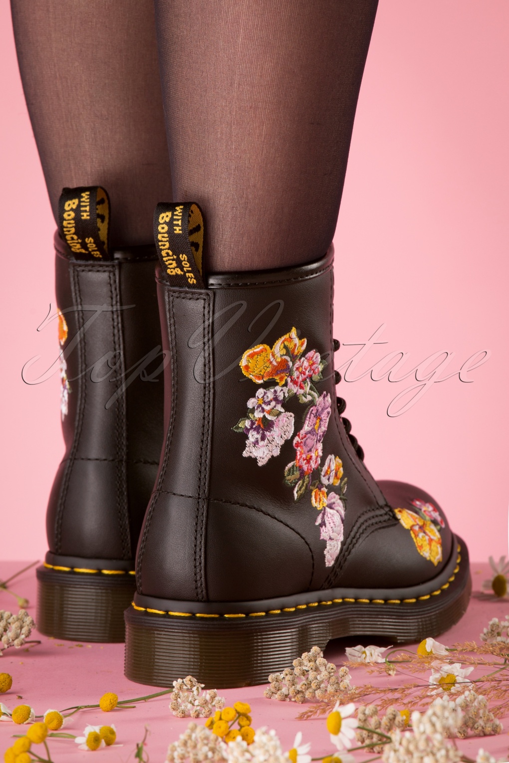 1460 vonda floral leather ankle boots
