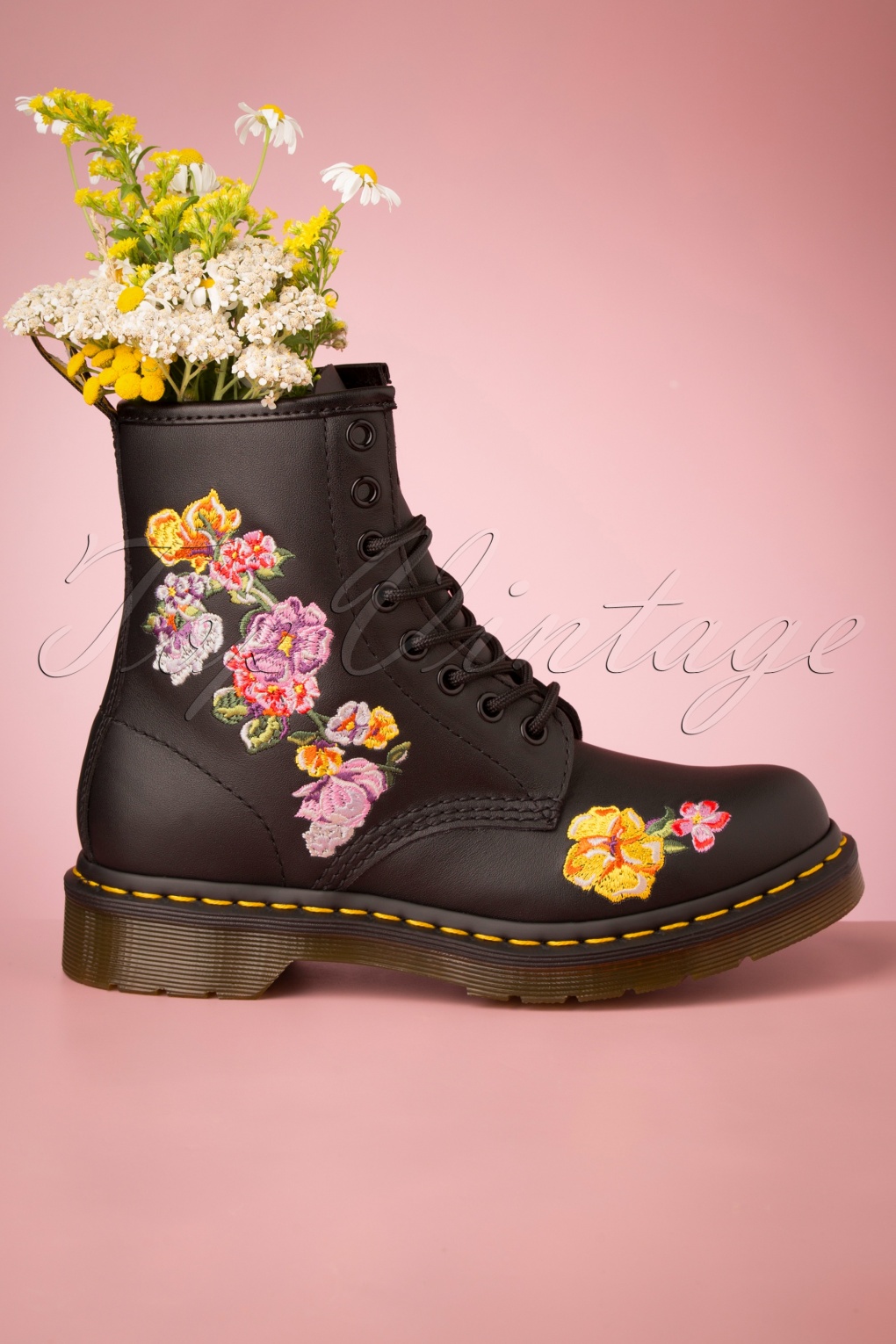 dr marten flower boots