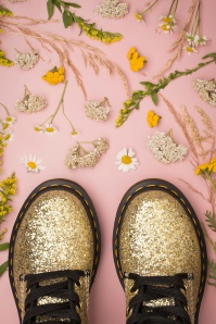 Dr. Martens - 1460 Farrah Chunky Glitter Ankle Boots in Gold 4