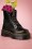 Dr. Martens - Jadon Glatte Plateaustiefeletten in Schwarz