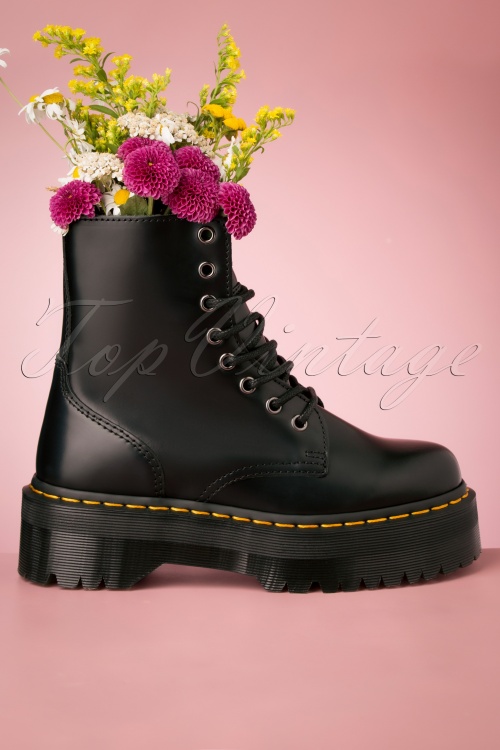Dr. Martens - Jadon Smooth Platform Ankle Boots in Black 3