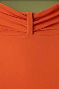Vintage Chic for Topvintage - Michelle Pencil Skirt Années en Orange Salamandre 4