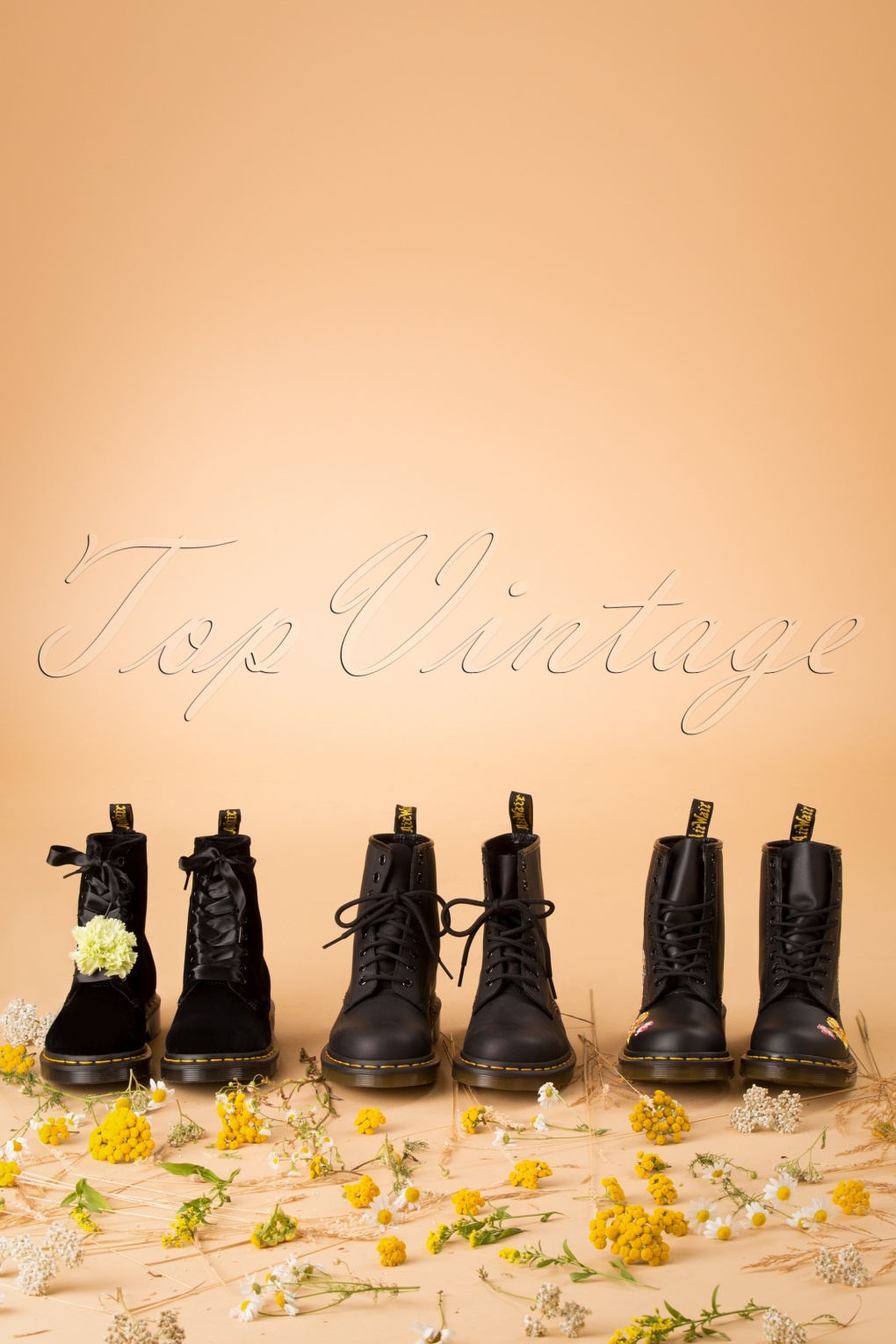 1460 Farrah Chunky Glitter Ankle Boots in Black