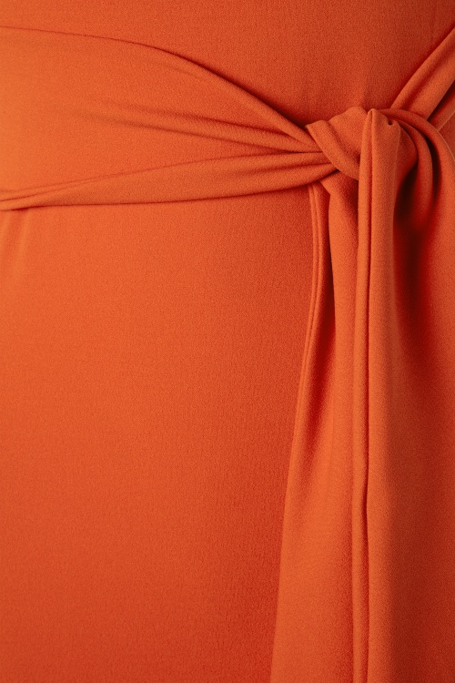 Vintage Chic for Topvintage - Vicky Pencil Dress Années 50 en Orange Salamandre 4