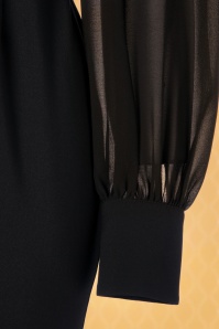Vintage Diva  - The Gloria Pencil Dress in Black 7