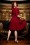 Vintage Diva  - De Jane Swing-jurk in bordeaux 2
