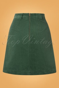 Louche - 70s Kris Cord Carpenter Skirt in Green 4