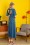 King Louie - Shiloh Polkadot Maxi Dress Années 70 en Bleu Automne 2