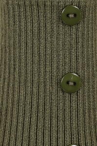 Collectif Clothing - 50s Jean Polka Jacquard Bolero in Green 4