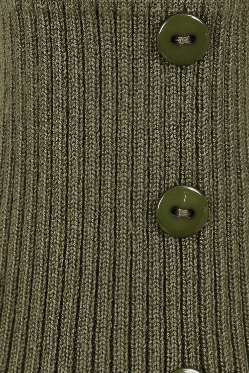 Collectif Clothing - 50s Jean Polka Jacquard Bolero in Green 4