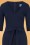 Collectif Clothing - Meadow Pencil Dress Années 50 en Bleu Marine 4