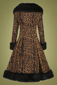 Collectif Clothing - 30s Pearl Coat in Leopard 4