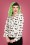 Collectif Clothing - Luiza Meooow Blouse Années 40 en Blanc 2