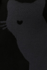 Collectif Clothing - Jessie Midnight Cat Cardigan in Schwarz 5