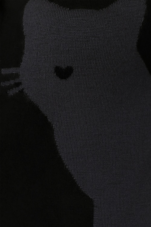 Collectif Clothing - Jessie Midnight Cat Cardigan Années 50 en Noir 5