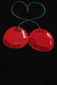 Collectif Clothing - Jo Cherry Love vest in zwart 4