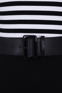 Collectif Clothing - Manuela Striped Pencil Dress Années 50 en Noir et Blanc 6
