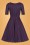 Collectif Clothing - Suzanne Triplet Stripes Swing Dress Années 50 en Bleu Marine 4