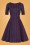 Collectif Clothing - Suzanne Triplet Stripes Swing Dress Années 50 en Bleu Marine 2