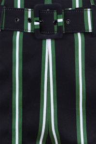 Collectif Clothing - Thea Witch Stripes Trousers Années 50 en Noir 4
