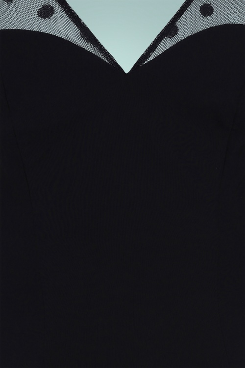 Collectif Clothing - Nella polkatop in zwart 4