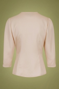 Collectif Clothing - Andra effen blouse in crème 3